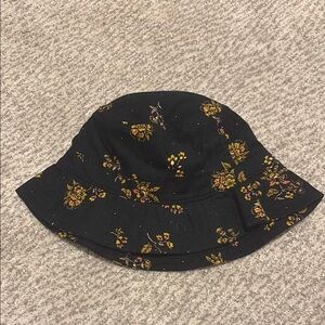 Madewell Black Floral Bucket Hat